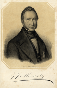 105782 Portret van prof. G.J. Mulder, geboren 1802, hoogleraar in de scheikunde aan de Utrechtse hogeschool ...